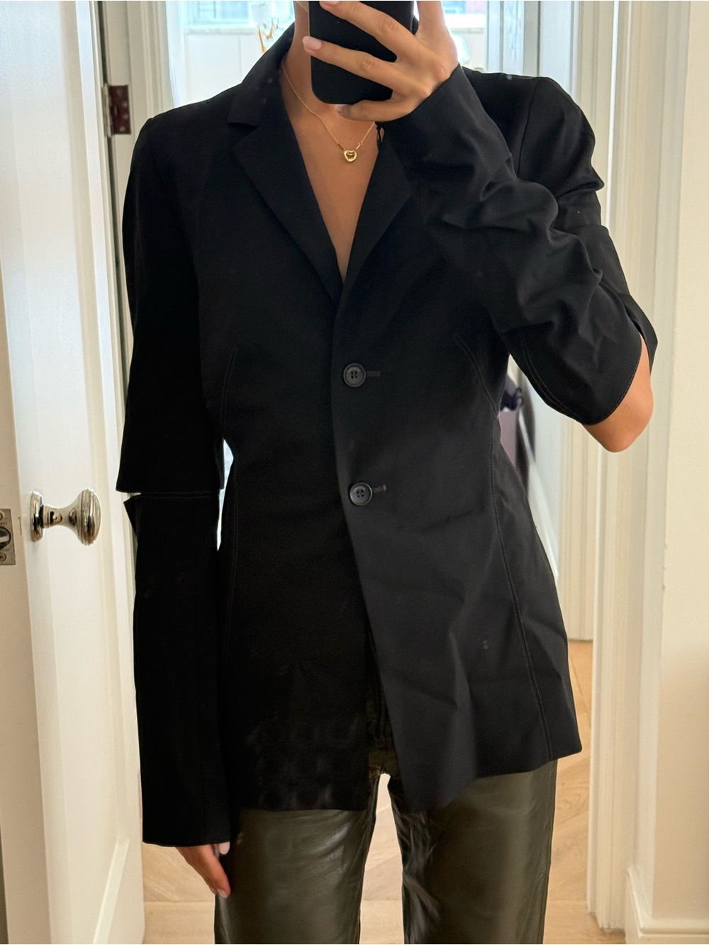 Jacquemus Black Two-Button open back Blazer